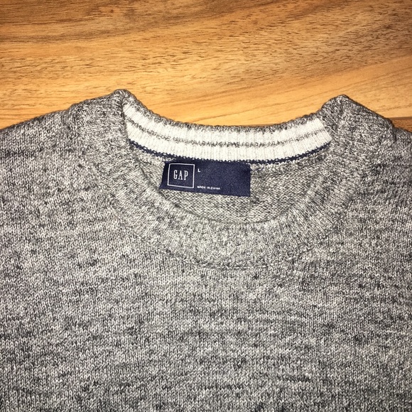 Gap Sweater,  Men’s L. Grey/White/Navy - Picture 2 of 5